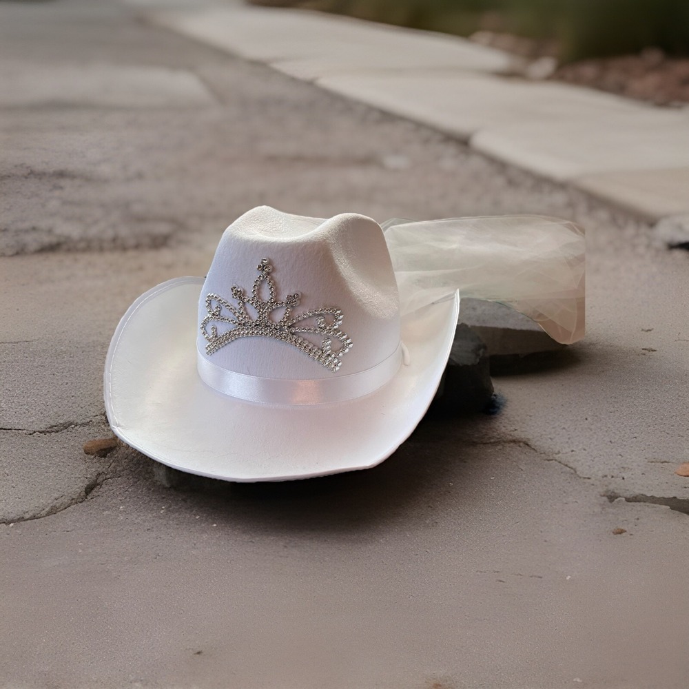 Women's Girls Party White‎ Rhinestones Birthday Hat Costume Accessories Bridal